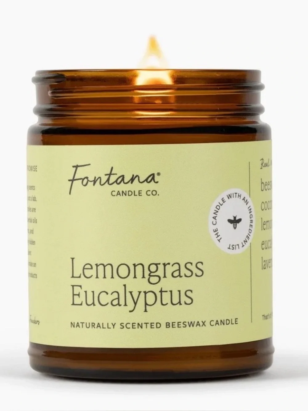 Fontana Candle Co. - Lemongrass Eucalyptus Beeswax Candle